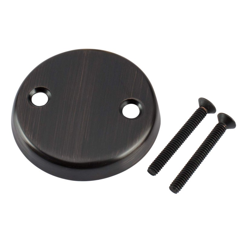 Artiwell Tip-Toe Bathtub Drains Trim Set with Two-Hole Overflow Faceplate, Replacement Bath Drain Trim Kit with 2-Hole Overflow Faceplate and Universal Fine/Coarse Thread (OIL RUBBED BRONZE) - Image 3